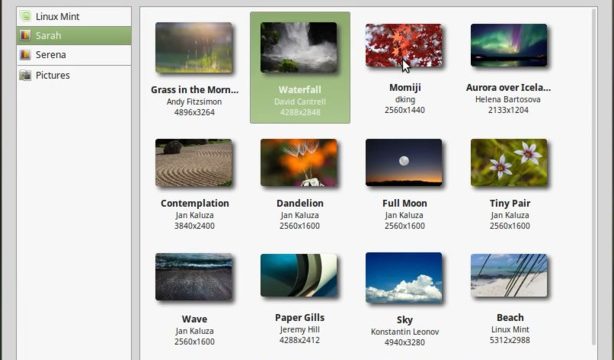 Linux Mint 18.1 การเปลี่ยน Desktop Background