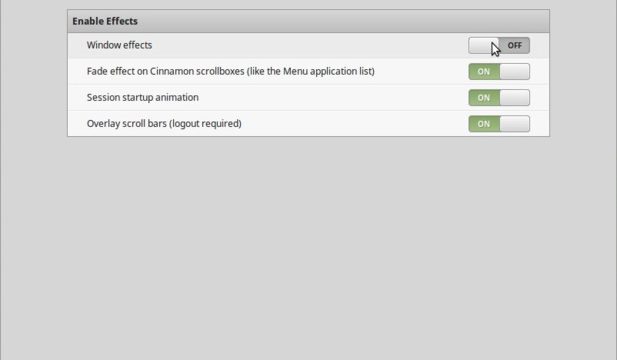 Linux mint 18.1 การปรับ windows effect