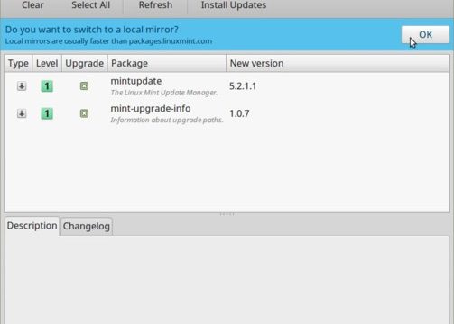 Linux Mint 18.1 การอัพเดทและติดตั้งซอฟต์แวร์